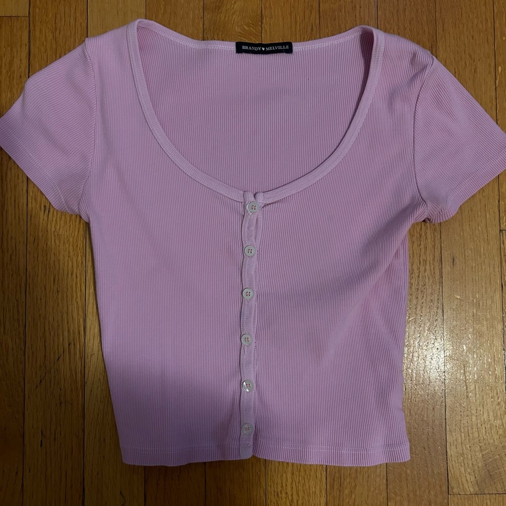Bubblegum pink brandy Melville Zelly top